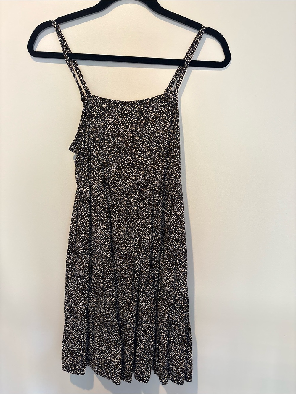 Old Navy Black and White Speckled Slip Dress
